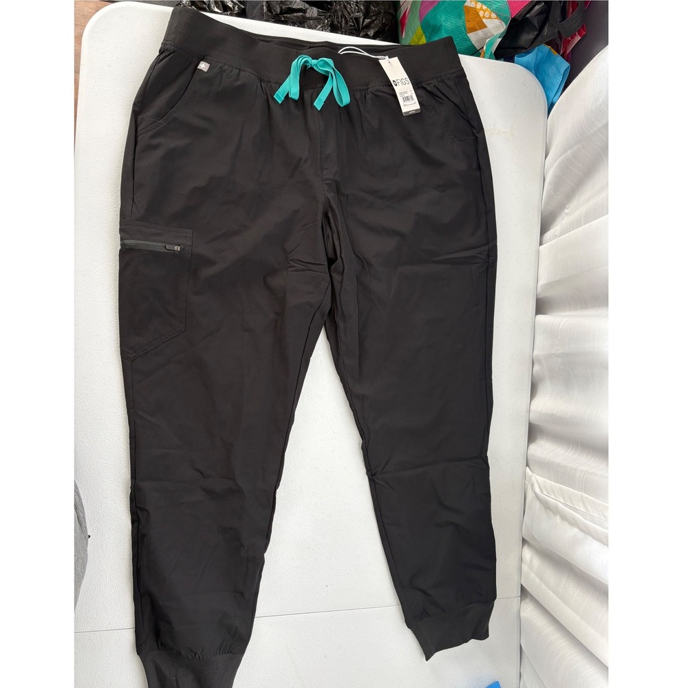 FIGS Zamora FreeX Lined Jogger Scrub Pants Black XL W23SW2005 New‎ With Tags